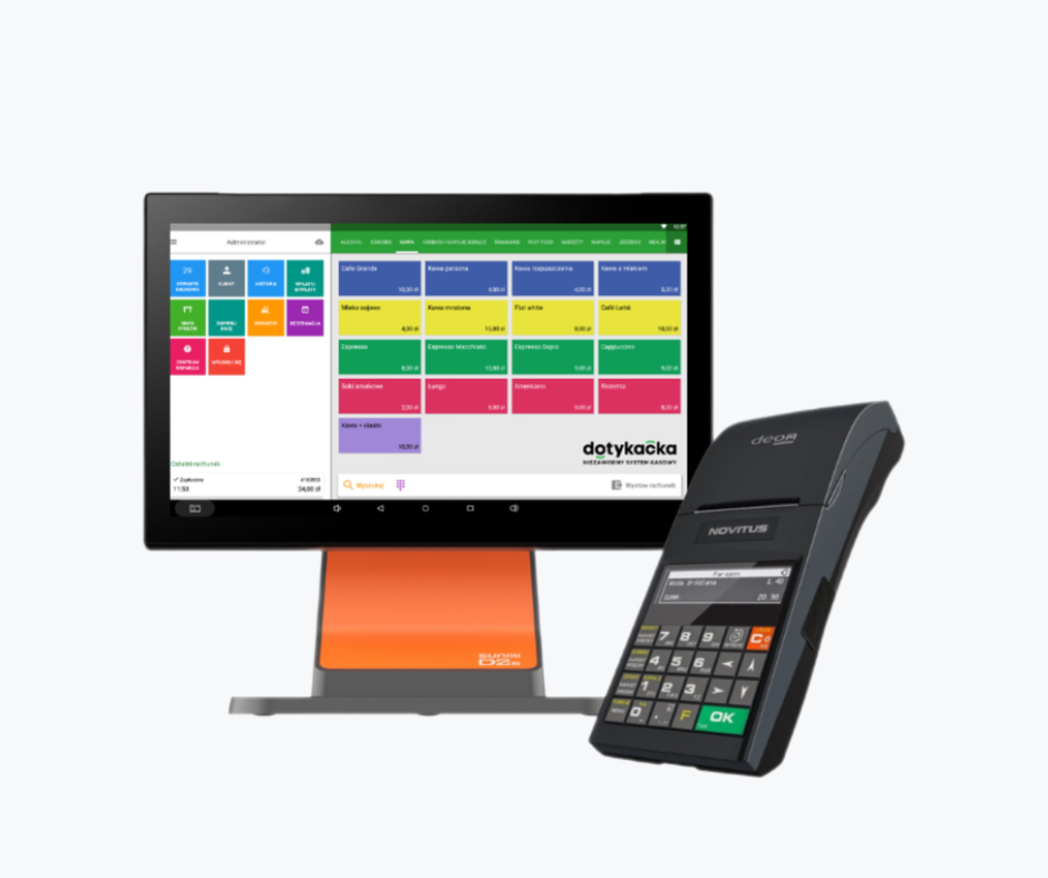 Zestaw POS hotelowy z drukarką fiskalną